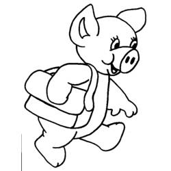 Dibujo para colorear: Cerdo (Animales) #3777 - Dibujos para Colorear e Imprimir Gratis
