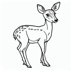 Dibujo para colorear: Cierva (Animales) #191096 - Dibujos para Colorear e Imprimir Gratis