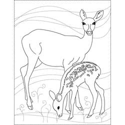 Dibujo para colorear: Ciervo (Animales) #2601 - Dibujos para Colorear e Imprimir Gratis