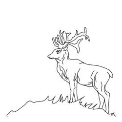 Dibujo para colorear: Ciervo (Animales) #2754 - Dibujos para Colorear e Imprimir Gratis
