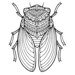 Dibujo para colorear: Cigarra (Animales) #187674 - Dibujos para Colorear e Imprimir Gratis