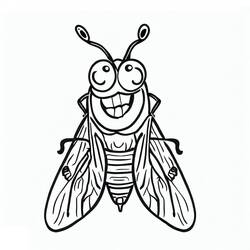 Dibujo para colorear: Cigarra (Animales) #187687 - Dibujos para Colorear e Imprimir Gratis