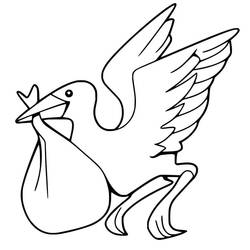 Dibujo para colorear: Cigüeña (Animales) #185236 - Dibujos para Colorear e Imprimir Gratis