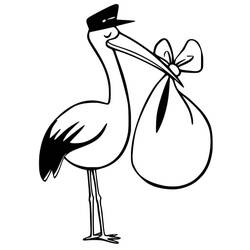 Dibujo para colorear: Cigüeña (Animales) #185237 - Dibujos para Colorear e Imprimir Gratis