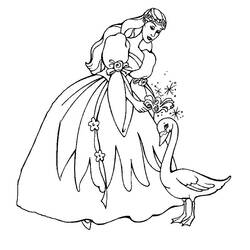Dibujo para colorear: Cisne (Animales) #4997 - Dibujos para Colorear e Imprimir Gratis