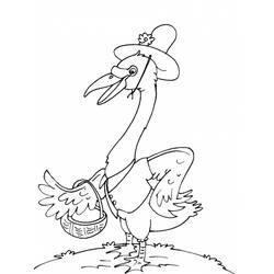 Dibujo para colorear: Cisne (Animales) #5003 - Dibujos para Colorear e Imprimir Gratis