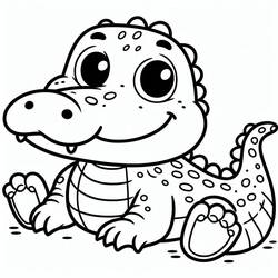 Dibujo Cocodrilo (Animales) #217079 para imprimir y colorear