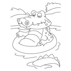 Dibujo para colorear: Cocodrilo (Animales) #4804 - Dibujos para Colorear e Imprimir Gratis