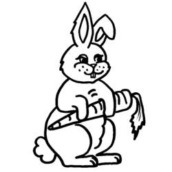 Dibujo para colorear: Conejo (Animales) #9541 - Dibujos para Colorear e Imprimir Gratis