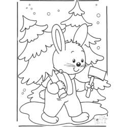 Dibujo para colorear: Conejo (Animales) #9574 - Dibujos para Colorear e Imprimir Gratis