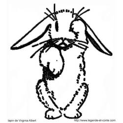 Dibujo para colorear: Conejo (Animales) #9691 - Dibujos para Colorear e Imprimir Gratis