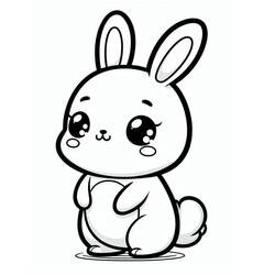 Dibujo para colorear: Conejo Kawaii (Animales) #219193 - Dibujos para Colorear e Imprimir Gratis