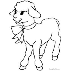 Dibujo para colorear: Cordero (Animales) #193 - Dibujos para Colorear e Imprimir Gratis
