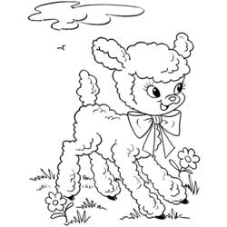 Dibujo para colorear: Cordero (Animales) #219 - Dibujos para Colorear e Imprimir Gratis