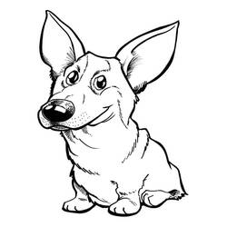 Dibujo Corgi (Animales) #220757 para imprimir y colorear