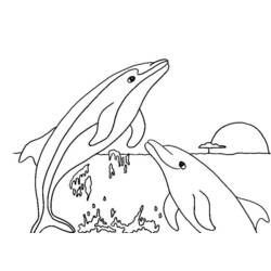 Dibujo para colorear: Delfín (Animales) #5128 - Dibujos para Colorear e Imprimir Gratis