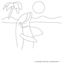 Dibujo para colorear: Delfín (Animales) #5133 - Dibujos para Colorear e Imprimir Gratis