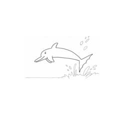 Dibujo para colorear: Delfín (Animales) #5148 - Dibujos para Colorear e Imprimir Gratis