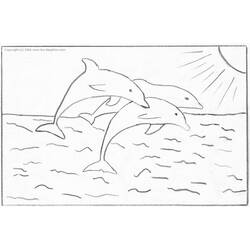 Dibujo para colorear: Delfín (Animales) #5173 - Dibujos para Colorear e Imprimir Gratis