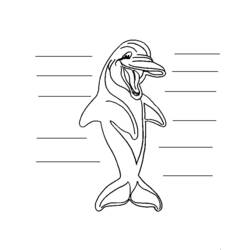 Dibujo para colorear: Delfín (Animales) #5192 - Dibujos para Colorear e Imprimir Gratis