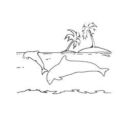 Dibujo para colorear: Delfín (Animales) #5205 - Dibujos para Colorear e Imprimir Gratis