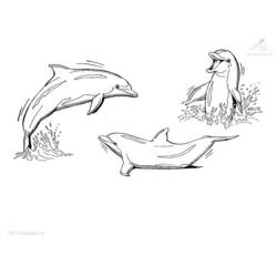 Dibujo para colorear: Delfín (Animales) #5230 - Dibujos para Colorear e Imprimir Gratis