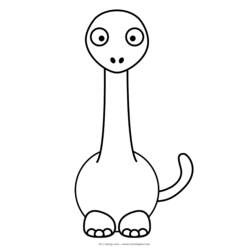 Dibujo para colorear: Dinosaurio (Animales) #5621 - Dibujos para Colorear e Imprimir Gratis