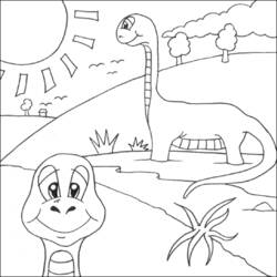 Dibujo para colorear: Dinosaurio (Animales) #5646 - Dibujos para Colorear e Imprimir Gratis