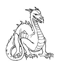 Dibujo para colorear: Dragón (Animales) #5695 - Dibujos para Colorear e Imprimir Gratis