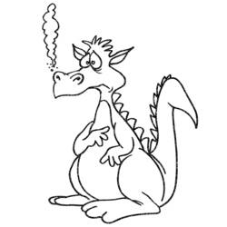 Dibujo para colorear: Dragón (Animales) #5737 - Dibujos para Colorear e Imprimir Gratis