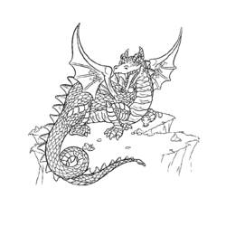 Dibujo para colorear: Dragón (Animales) #5743 - Dibujos para Colorear e Imprimir Gratis