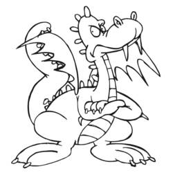 Dibujo para colorear: Dragón (Animales) #5748 - Dibujos para Colorear e Imprimir Gratis