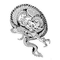 Dibujo para colorear: Dragón (Animales) #5753 - Dibujos para Colorear e Imprimir Gratis