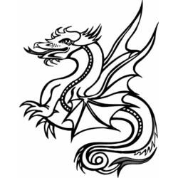 Dibujo para colorear: Dragón (Animales) #5778 - Dibujos para Colorear e Imprimir Gratis