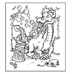 Dibujo para colorear: Dragón (Animales) #5781 - Dibujos para Colorear e Imprimir Gratis
