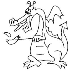 Dibujo para colorear: Dragón (Animales) #5823 - Dibujos para Colorear e Imprimir Gratis