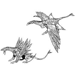 Dibujo para colorear: Dragón (Animales) #5846 - Dibujos para Colorear e Imprimir Gratis