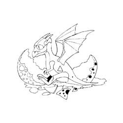Dibujo para colorear: Dragón (Animales) #5852 - Dibujos para Colorear e Imprimir Gratis