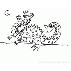 Dibujo para colorear: Dragón (Animales) #5853 - Dibujos para Colorear e Imprimir Gratis