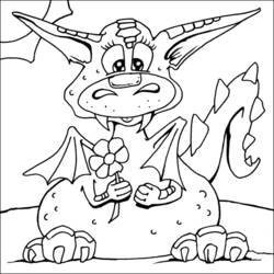 Dibujo para colorear: Dragón (Animales) #5858 - Dibujos para Colorear e Imprimir Gratis