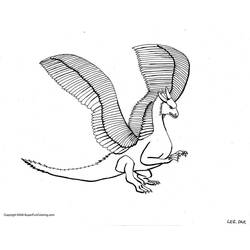 Dibujo para colorear: Dragón (Animales) #5863 - Dibujos para Colorear e Imprimir Gratis