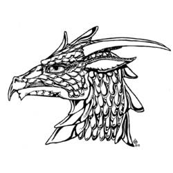 Dibujo para colorear: Dragón (Animales) #5868 - Dibujos para Colorear e Imprimir Gratis