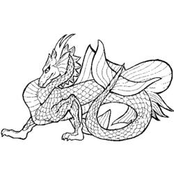 Dibujo para colorear: Dragón (Animales) #5870 - Dibujos para Colorear e Imprimir Gratis