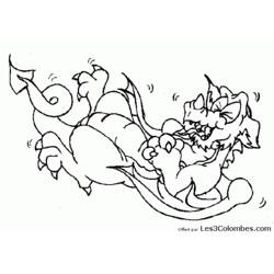 Dibujo para colorear: Dragón (Animales) #5872 - Dibujos para Colorear e Imprimir Gratis