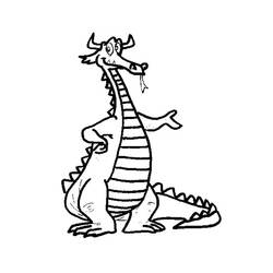 Dibujo para colorear: Dragón (Animales) #5885 - Dibujos para Colorear e Imprimir Gratis