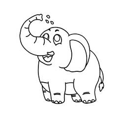 Dibujos para colorear: Elefante - Dibujos para colorear