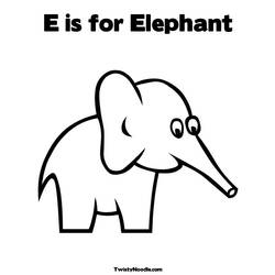 Dibujo para colorear: Elefante (Animales) #6363 - Dibujos para Colorear e Imprimir Gratis