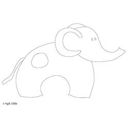 Dibujo para colorear: Elefante (Animales) #6378 - Dibujos para Colorear e Imprimir Gratis