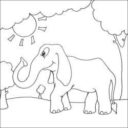 Dibujo para colorear: Elefante (Animales) #6393 - Dibujos para Colorear e Imprimir Gratis