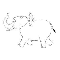Dibujo para colorear: Elefante (Animales) #6411 - Dibujos para Colorear e Imprimir Gratis